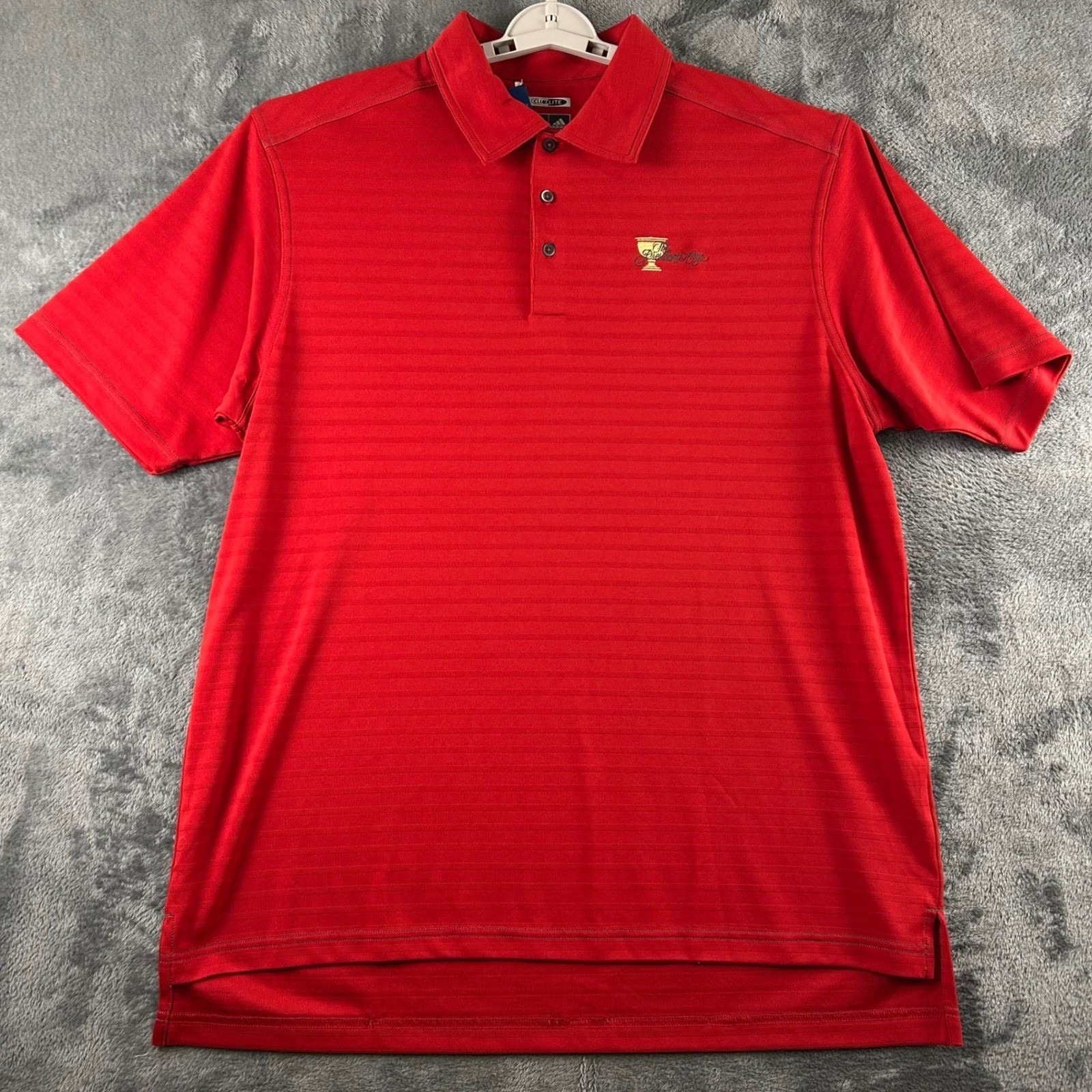 Adidas Climalite Mens Red The Presidents Cup Golf Polo Shirt Xl Nwt
